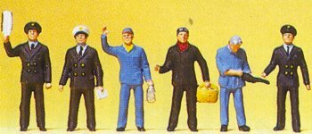 Preiser 10086 HO Scale Railroad Personnel -- French Train Crewmen