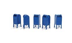 All Scale Miniatures 1600930 N US Mail Dropbox 5-Pack