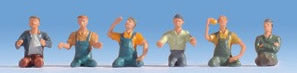 Noch 15244 HO Scale Truck Drivers & Seated Passenger without Legs -- pkg(6)