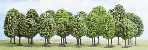 Busch 6587 N Scale Deciduous Trees -- 35-55mm