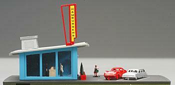 Bachmann 45434 HO Scale Plasticville USA Drive-In Hamburger Stand