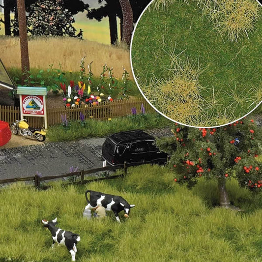 Busch 1307 HO Scale Thinning Grass Pad - 11-11/16 x 8-1/4" 29.7 x 21cm -- Spring Meadow Grass
