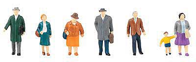 Faller 151607 HO Scale Recreation & Sports -- Stroll Through the Town pkg(7)