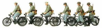 Preiser 16596 HO Scale German Army WWII Unpainted Bicycle Unit