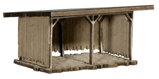 Noch 14679 N Scale Cattle Shelter -- Laser-Cut Kit