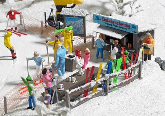 Busch 1170 HO Scale Ski Slope Party Scene