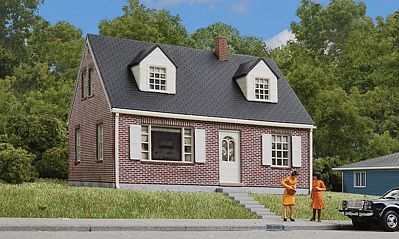 Walthers Cornerstone 933-3774 HO Scale Brick Cape Cod House -- Kit