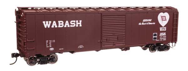 Walthers Mainline 910-46532 HO Scale 50' AAR Boxcar RTR Wabash #21526