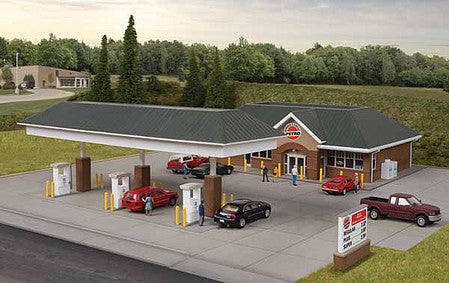 Walthers Cornerstone 933-3537 HO Scale Modern Gas Station -- Kit