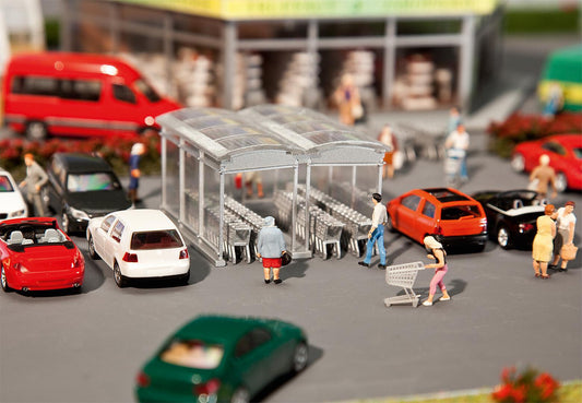 Faller 180606 HO Scale Modern Shopping Cart Shelter Kit