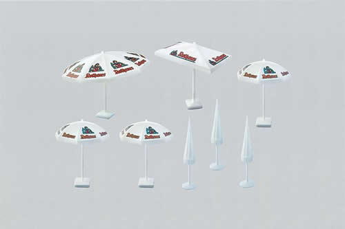 Faller 180440 HO Scale Outdoor Umbrellas pkg(8)
