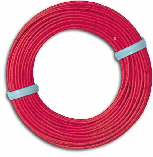 Busch 1790 A Scale Single-Conductor Wire -- Red, 32'10"  10m