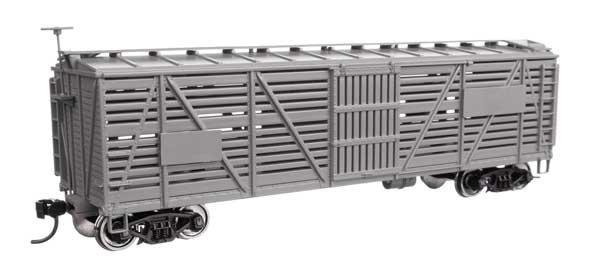 Walthers Mainline 910-41450 HO Scale 40' Wood Stock Car RTR Undecorated