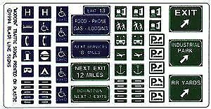 Blair Line 146 HO Scale Highway Signs Freeway & "Symbol" 1971-Present
