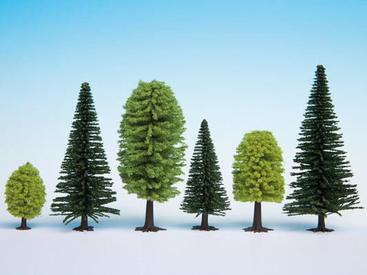 Noch 26911 All Scale Mixed Forest Trees -- 2 - 5-1/2" 5-14cm Tall pkg(10)