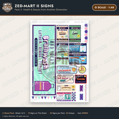 Alpine Railworks 31190O O Scale Grocery Store Signs - Funny Products