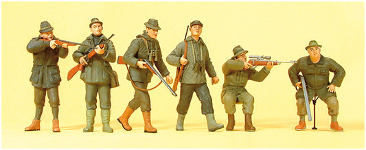 Preiser 10552 HO Scale Hunters with Rifles Figure Set