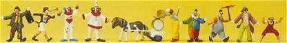 Preiser 20258 HO Scale Circus Figures -- Clowns w/Pony