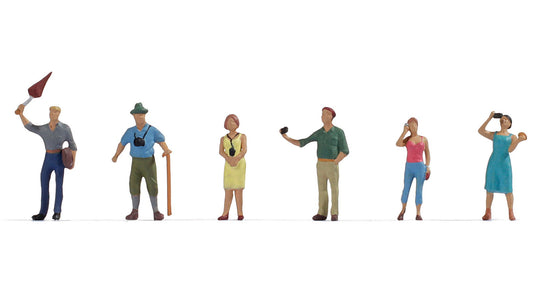 Noch 15472 HO Scale Tour Group Figure Set, 6-Pack