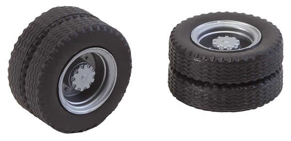 Faller 163101 HO Scale Dually Truck Tires & Rims - Car System