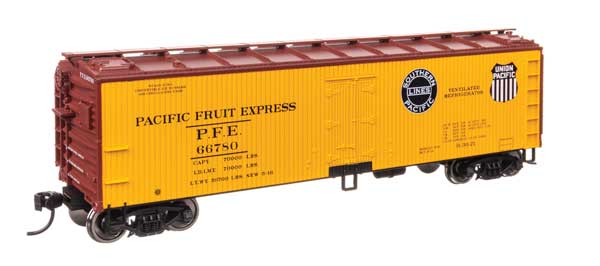 Walthers Mainline 910-41324 HO Scale 40' Wood Reefer RTR PFE #66780