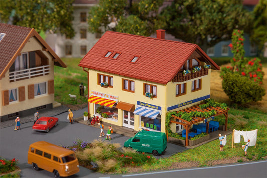 Faller 232336 N Scale Butcher Shop & Bakery Model Kit