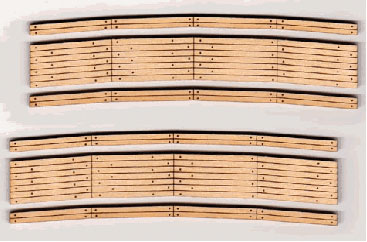 Blair Line 11 N Scale 2-Lane Curved Laser-Cut Wood Grade Crossing