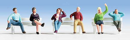 Walthers SceneMaster 949-6059 HO Scale Seated People pkg(6) -- Set #3