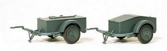 Preiser 16574 HO Scale WWII - Trailers (Plastic Kit) -- SdAnh 51 pkg(2)