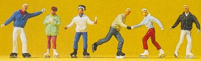 Preiser 10315 HO Scale Sports & Recreation -- Ice Skaters pkg(6)