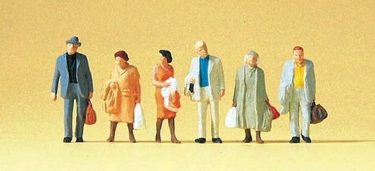 Preiser 14027 HO Scale Pedestrians -- Passengers w/Bags