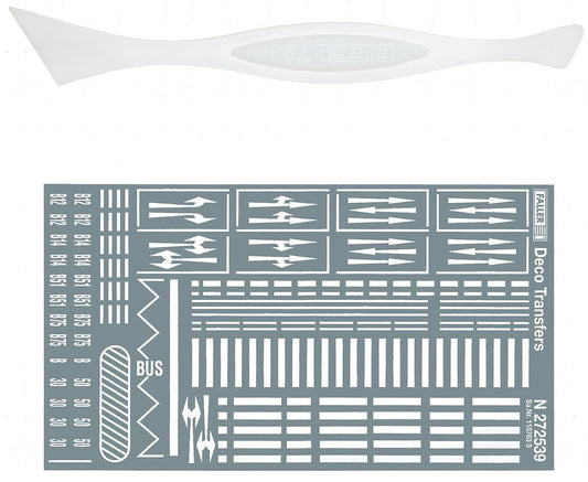 Faller 272451 N Scale Roadway Markings Rub-On Decal Set