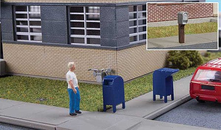 Walthers SceneMaster 949-4184 HO Scale Roadside Mail Boxes and Mailboxes -- Kit