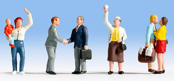 Noch 15245 HO Scale Farewell Scene People -- pkg(6)