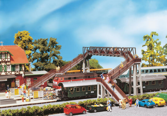 Faller 120179 HO Scale 4-Track Concrete Footbridge Model Kit