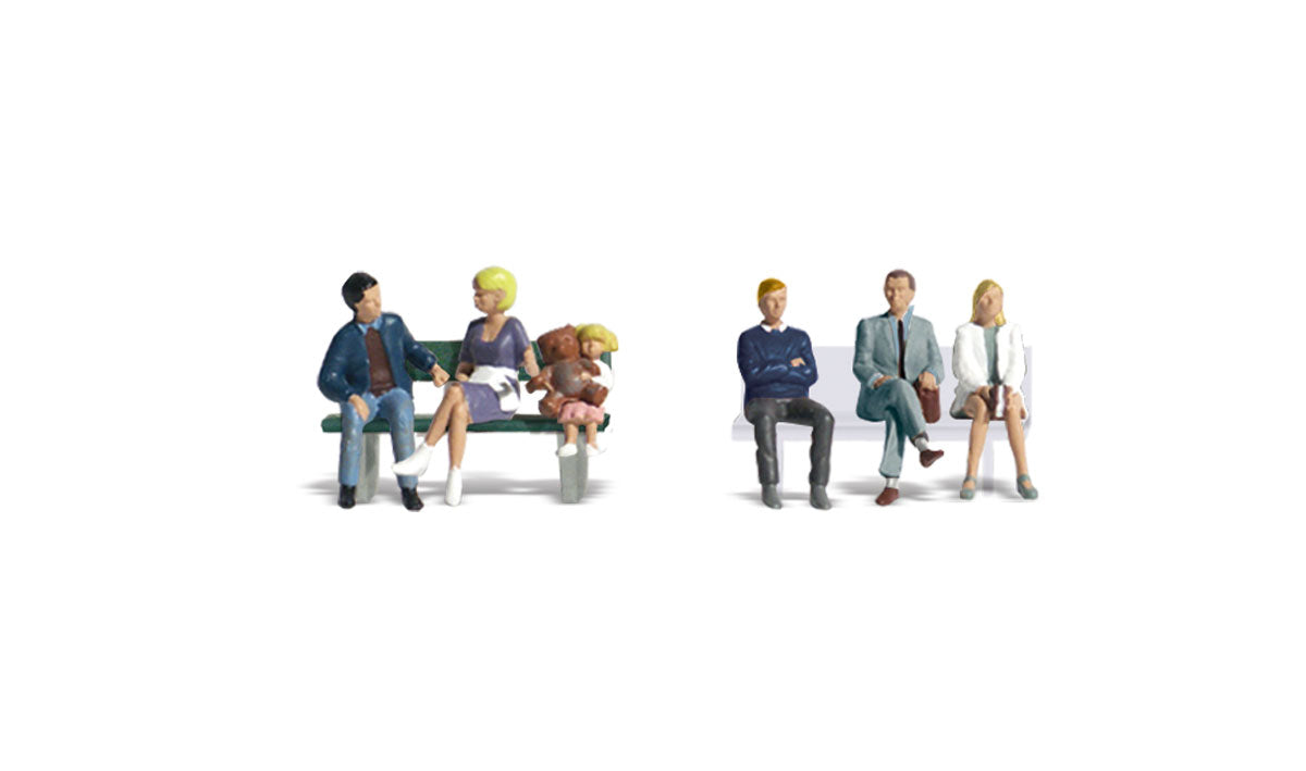 Woodland Scenics A2134 N Scale Bus Stop People