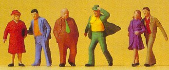 Preiser 14124 HO Scale Pedestrians -- Passers-By pkg(6)