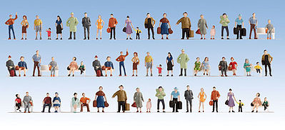 Walthers SceneMaster 949-6042 HO Scale Passengers on the Platform pkg(60)
