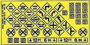 Blair Line 107 HO Scale Highway Signs Warning #3 1948-Present