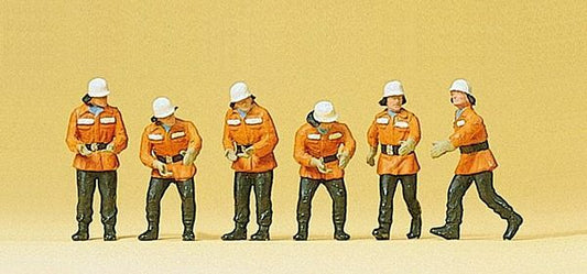 Preiser 10242 HO Scale Firemen -- In Action pkg(6)