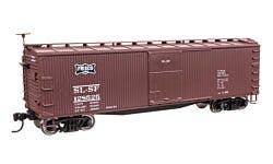 Walthers Mainline 910-40200 HO 40' DS Wood Boxcar - Frisco #128525
