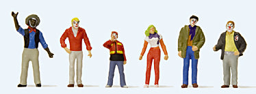 Preiser 24642 HO Scale Carnival Parade Participants -- Set #1 pkg(6)