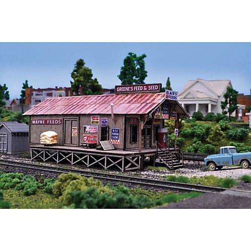 Blair Line 2005 HO Scale Greene's Feed & Seed Kit - 7-3/16 x 2-13/16"