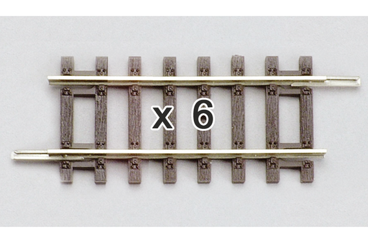 Piko 55205 HO Scale Straight Track 62mm, Box of 6