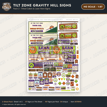 Alpine Railworks 30781HO HO Scale Roadside Signs - Mystery Spot