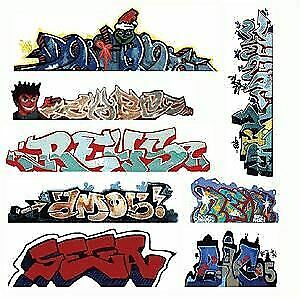 Blair Line 1246 N Scale Mega Set Modern "Tagger" Graffiti Decals #3