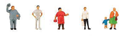 Faller 155367 N Scale Stroll Through the Town -- pkg(6)