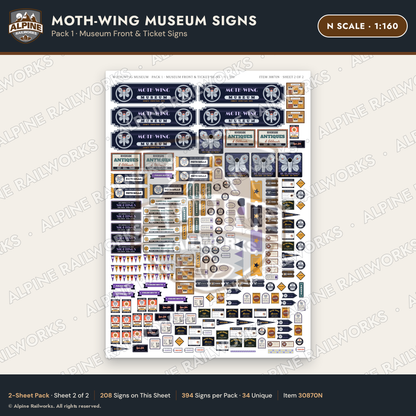 Alpine Railworks 30870N N Scale Roadside Signs - Mothman Museum