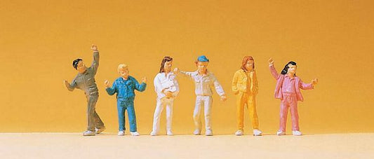 Preiser 14139 HO Scale Children Wearing Long-Sleeved Jackets & Pants pkg(6)