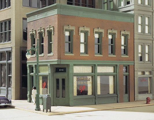 Design Preservation Models 11300 HO Scale Carol's Corner Cafe - Woodland Scenics DPM Landmark Structures(R) -- Kit - 4-1/4 x 2-3/4" 11 x 7cm